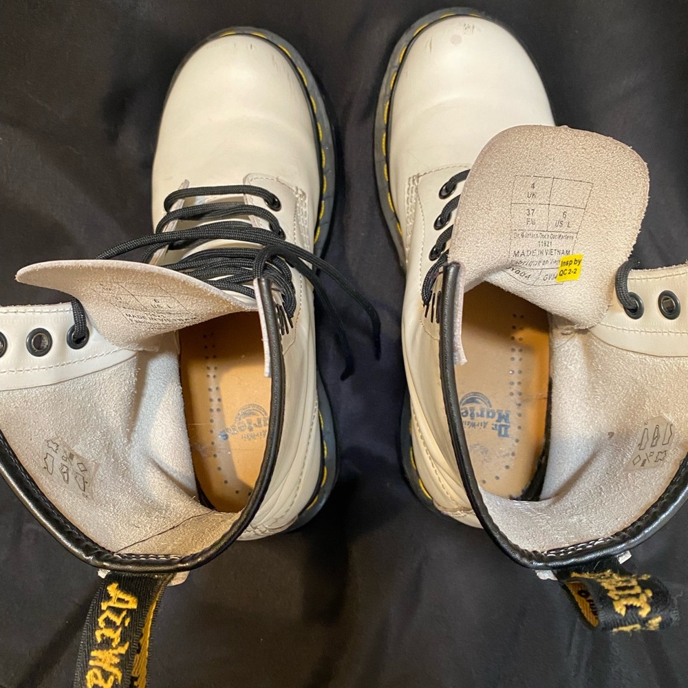 Dr. Martens 1460 White Combat Boots - Size 6 - Picture 8 of 9